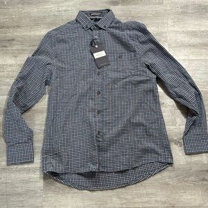 Report collection button down NWT Men’s small shirt collared plaid